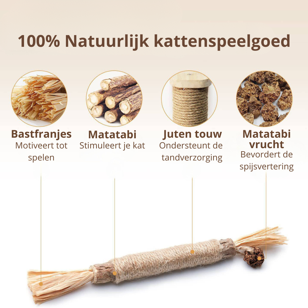 Matatabi stokjes voor katten - Sterker effect dan kattenkruid