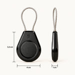 Afmetingen AirTag-houder: 5,3 cm hoog, 4 cm breed en 1 cm dik